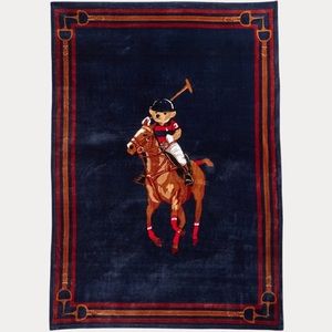 Ralph Lauren rugby riding bear blanket